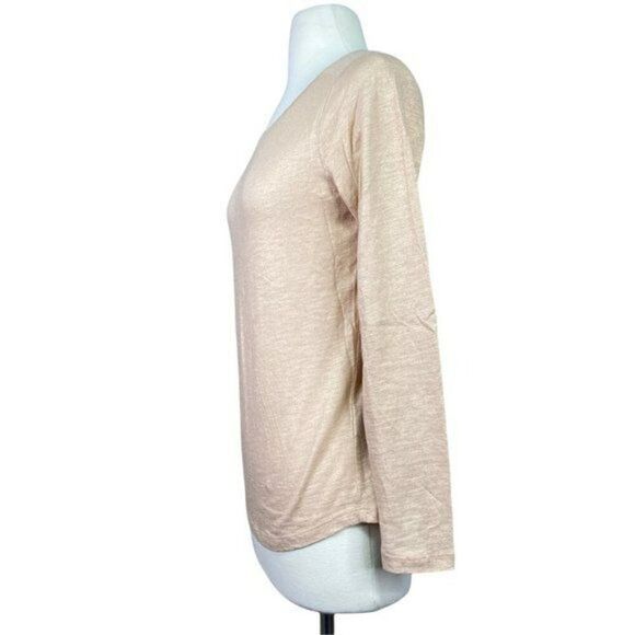 Boden Long Sleeve Tee Soft Shimmery Peach - Picture 2 of 4